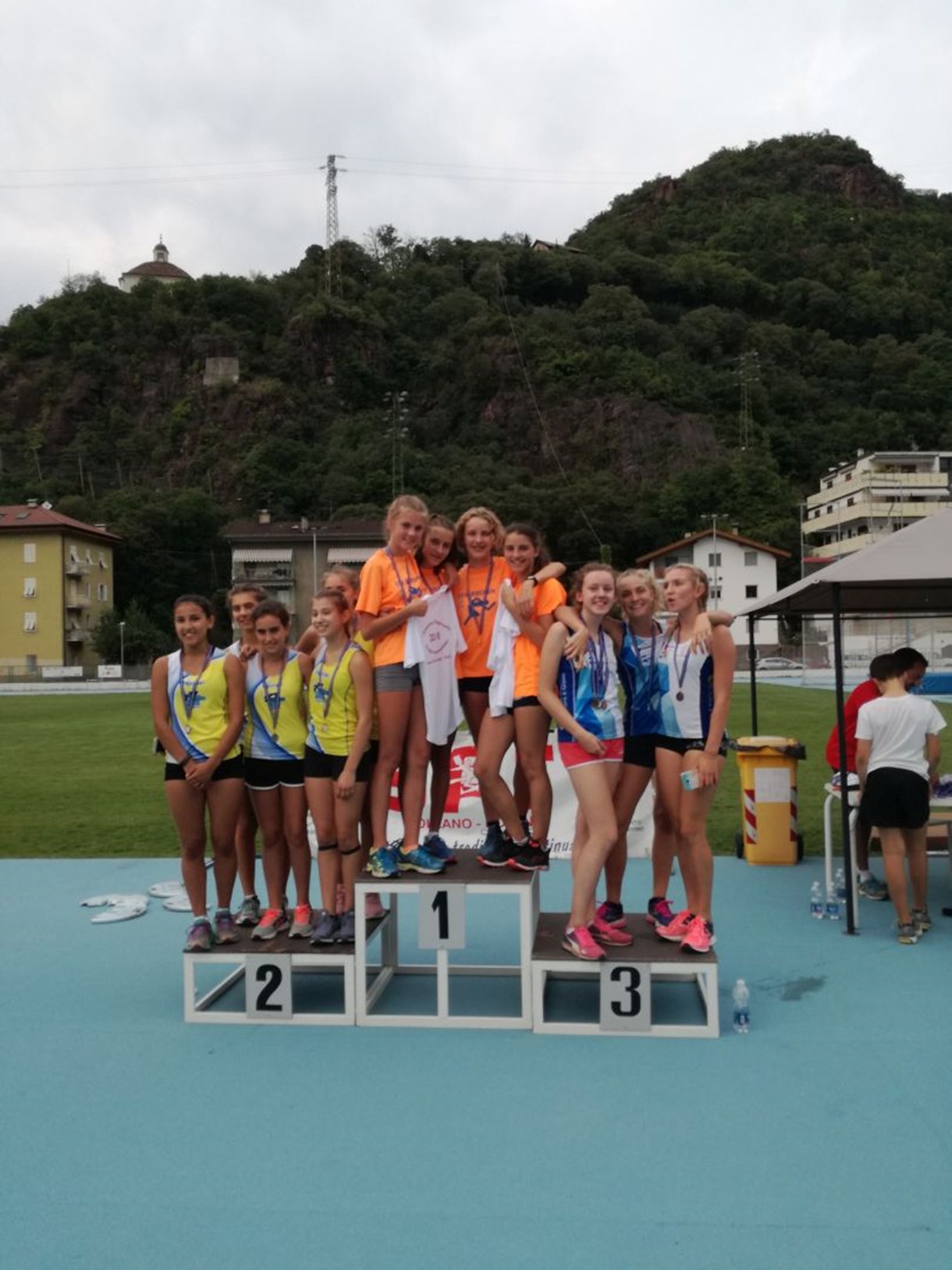 Siegerehrung 4x100m, U14