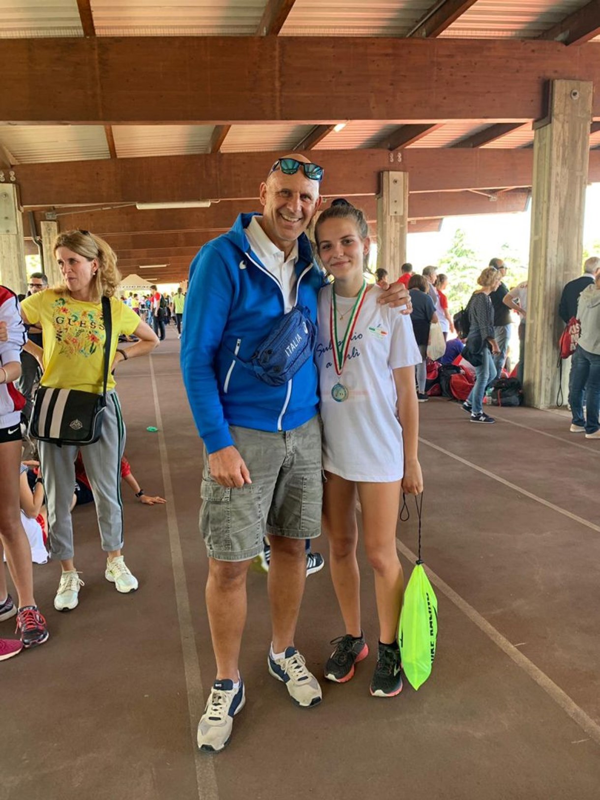 Marie Burger mit ihrem Trainer Marco Andreatta